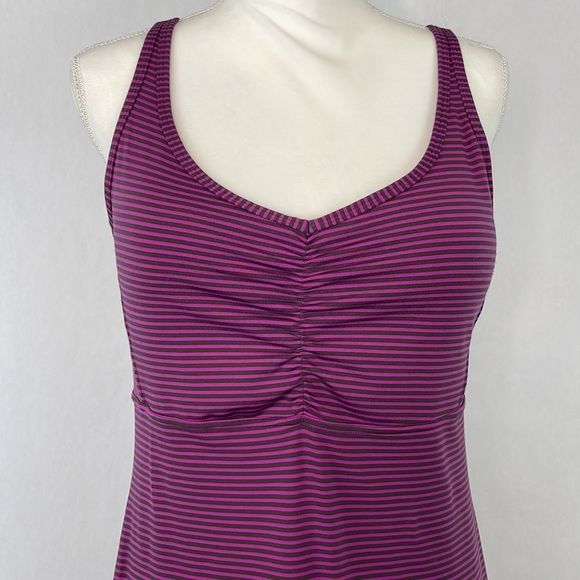 Prana Rebecca Dress in Vivid Viola. Purple with Brown Stripes. Size XL. NWT. - Picture 4 of 16
